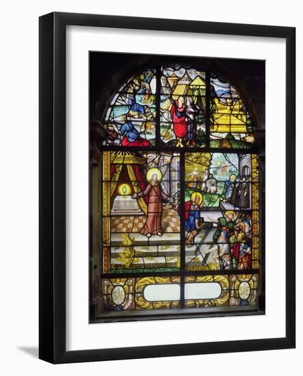 Window Depicting the Gathering of the Manna, 1612-22-null-Framed Giclee Print