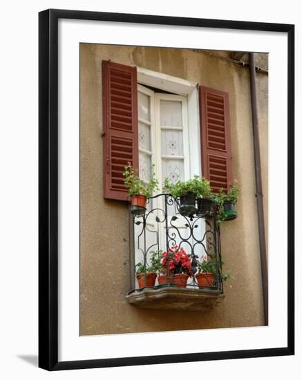 Window Detail, Lake Orta, Orta, Italy-Lisa S. Engelbrecht-Framed Photographic Print