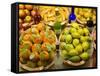 Window Display of Traditional Marzipan Fruits and Grappa, Taormina, Sicily, Italy, Europe-Martin Child-Framed Stretched Canvas