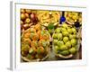 Window Display of Traditional Marzipan Fruits and Grappa, Taormina, Sicily, Italy, Europe-Martin Child-Framed Photographic Print