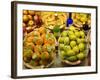 Window Display of Traditional Marzipan Fruits and Grappa, Taormina, Sicily, Italy, Europe-Martin Child-Framed Photographic Print