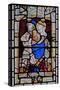 Window Ew Depicting St Anne, Joachim, the Virgin Mary and the Christ Child-null-Stretched Canvas
