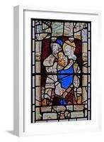 Window Ew Depicting St Anne, Joachim, the Virgin Mary and the Christ Child-null-Framed Giclee Print