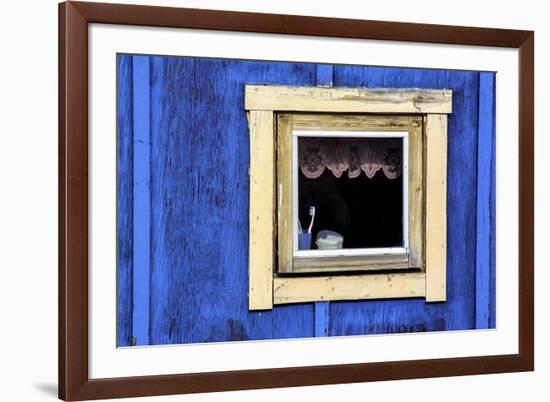 Window from a Chalet in the Village Ilulissat, Greenland-Françoise Gaujour-Framed Photographic Print