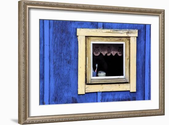 Window from a Chalet in the Village Ilulissat, Greenland-Françoise Gaujour-Framed Photographic Print