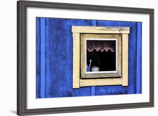 Window from a Chalet in the Village Ilulissat, Greenland-Françoise Gaujour-Framed Photographic Print