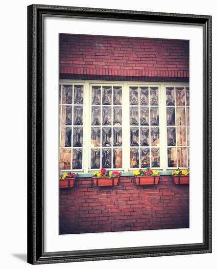 Window Front with Window Boxes of the Hotel 'Alt NŸrnberg' in Hamburg-Frina-Framed Photographic Print