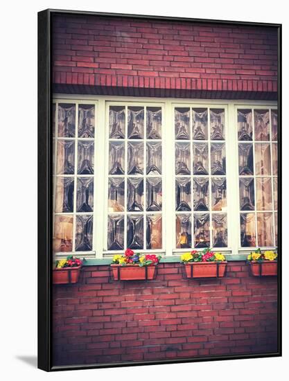 Window Front with Window Boxes of the Hotel 'Alt NŸrnberg' in Hamburg-Frina-Framed Photographic Print