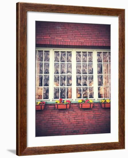 Window Front with Window Boxes of the Hotel 'Alt NŸrnberg' in Hamburg-Frina-Framed Photographic Print