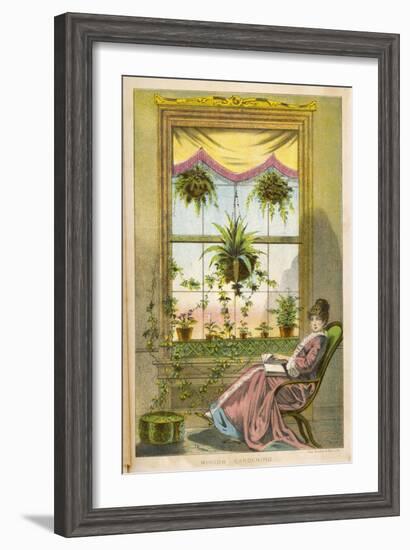 Window Gardening-null-Framed Art Print