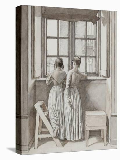 Window in the Artist's Studio, 1852-Christoffer-wilhelm Eckersberg-Stretched Canvas
