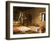 Window Light Streams Into Barrel Room at Hess Collection Winery, Napa Valley, California, USA-Janis Miglavs-Framed Photographic Print