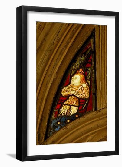 Window N1 Depicting a Musician Angel with a Triangle-null-Framed Giclee Print