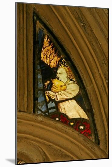 Window N1 Depicting a Musician Angel with Bagpipes-null-Mounted Giclee Print