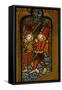 Window N1 Depicting Musician Angels with Pipes-null-Framed Stretched Canvas