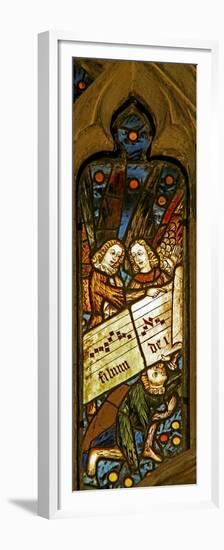 Window N2 Depicting the Angelic Choir with Musical Score-null-Framed Premium Giclee Print