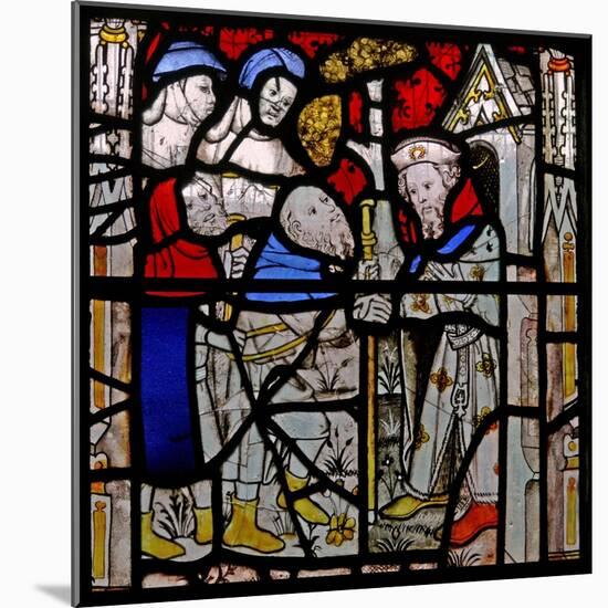Window N4 Depicting the Works of Mercy: Giving Shelter to the Homeless-null-Mounted Giclee Print