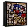 Window N4 Depicting the Works of Mercy; Visiting Prisoners-null-Framed Stretched Canvas