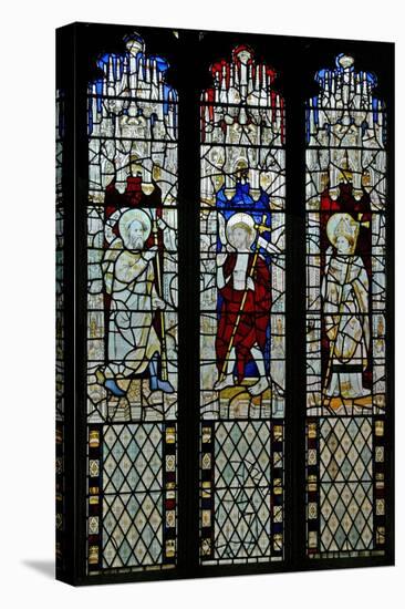 Window N5 Depicting the Doubting St Thomas: with the Resurrected Christ, and St Thomas Becket?-null-Stretched Canvas