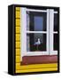 Window of Beach Hut, Aeroskobing, Island of Aero, Denmark, Scandinavia, Europe-Robert Harding-Framed Stretched Canvas