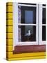 Window of Beach Hut, Aeroskobing, Island of Aero, Denmark, Scandinavia, Europe-Robert Harding-Stretched Canvas