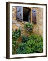 Window of Limestone House, Olingt, Burgundy, France-Lisa S. Engelbrecht-Framed Premium Photographic Print