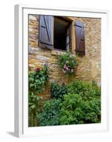 Window of Limestone House, Olingt, Burgundy, France-Lisa S. Engelbrecht-Framed Premium Photographic Print