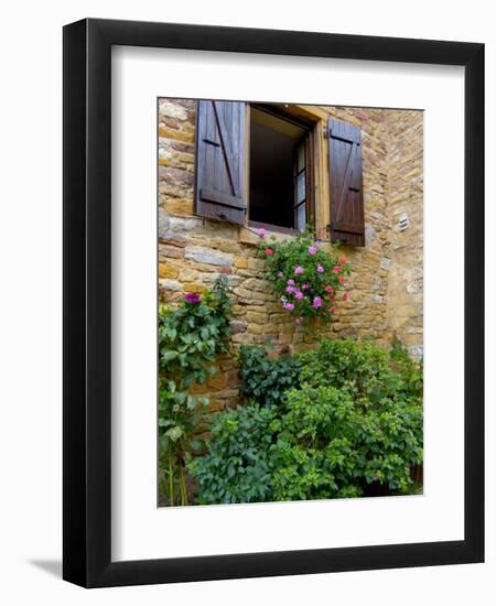 Window of Limestone House, Olingt, Burgundy, France-Lisa S. Engelbrecht-Framed Photographic Print