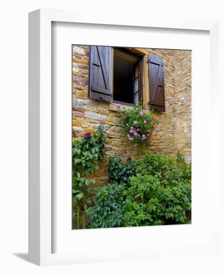 Window of Limestone House, Olingt, Burgundy, France-Lisa S. Engelbrecht-Framed Photographic Print