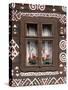 Window of Wooden Built Cottage, Cichany, Central Slovakia-Walter Bibikow-Stretched Canvas