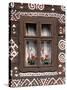 Window of Wooden Built Cottage, Cichany, Central Slovakia-Walter Bibikow-Stretched Canvas