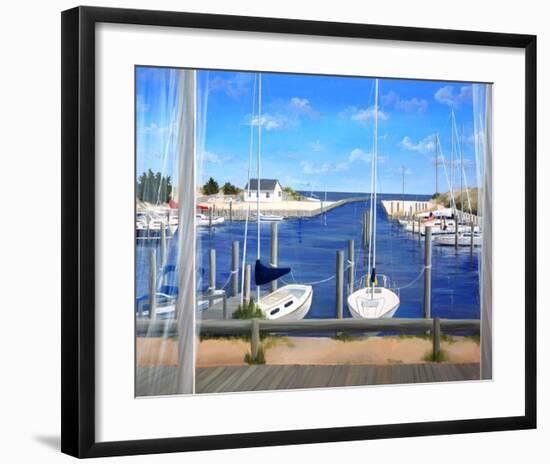 Window on Deon Harbor-Carol Saxe-Framed Art Print