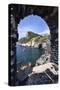 Window Overlooking Byrons Grotto from the Church of St. Peter in Porto Venere-Mark Sunderland-Stretched Canvas