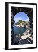 Window Overlooking Byrons Grotto from the Church of St. Peter in Porto Venere-Mark Sunderland-Framed Photographic Print