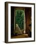 Window overlooking the Apple Orchard-Vito D'ancona-Framed Art Print