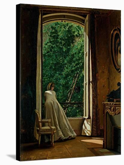 Window overlooking the Apple Orchard-Vito D'ancona-Stretched Canvas
