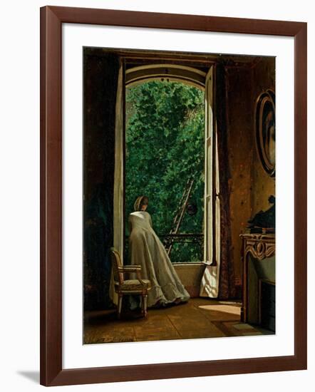 Window overlooking the Apple Orchard-Vito D'ancona-Framed Art Print