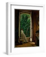 Window overlooking the Apple Orchard-Vito D'ancona-Framed Art Print