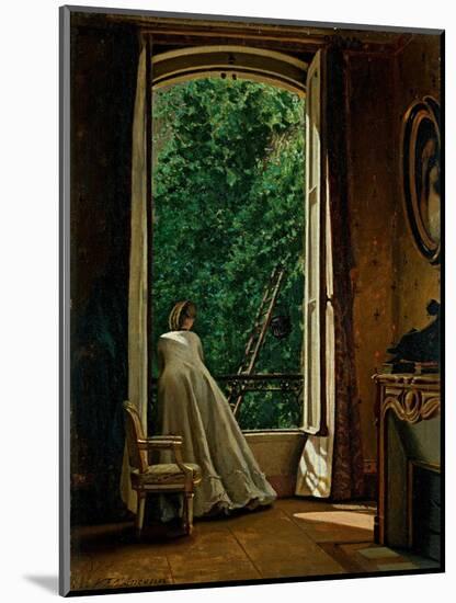 Window overlooking the Apple Orchard-Vito D'ancona-Mounted Art Print