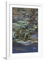 Window Panel with Swimming Fish-Louis Comfort Tiffany-Framed Art Print