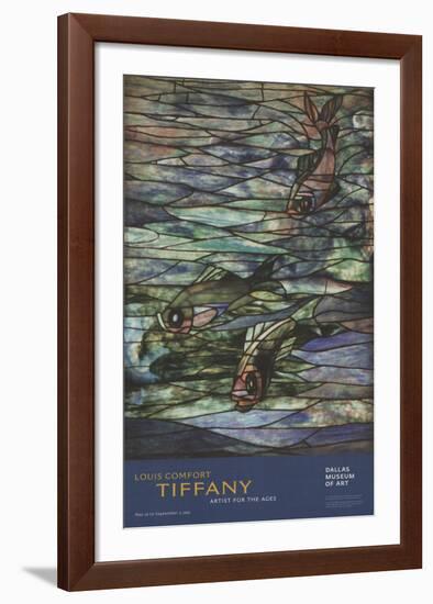 Window Panel with Swimming Fish-Louis Comfort Tiffany-Framed Art Print