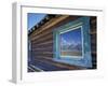 Window Reflection of the Mountains at Grand Teton National Park, Wyoming, USA-Diane Johnson-Framed Photographic Print