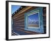 Window Reflection of the Mountains at Grand Teton National Park, Wyoming, USA-Diane Johnson-Framed Photographic Print