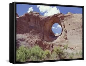 Window Rock, Eroded Forms Near Navaho (Navajo) Tribal Centre, Arizona, USA-Walter Rawlings-Framed Stretched Canvas