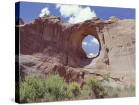 Window Rock, Eroded Forms Near Navaho (Navajo) Tribal Centre, Arizona, USA-Walter Rawlings-Stretched Canvas