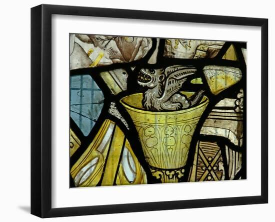 Window S3 Depicting a Devil in a Chalice - Probably from a Panel of St John-null-Framed Giclee Print