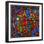 Window S4 Depicting St Agatha's Tomb with Pilgrims from Far and Wide-null-Framed Giclee Print