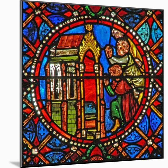 Window S4 Depicting St Agatha's Tomb with Pilgrims from Far and Wide-null-Mounted Giclee Print