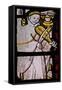 Window S6 Depicting a Musician with Rebec-null-Framed Stretched Canvas