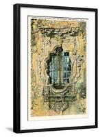 Window, San Jose Mission, San Antonio, Texas-null-Framed Art Print